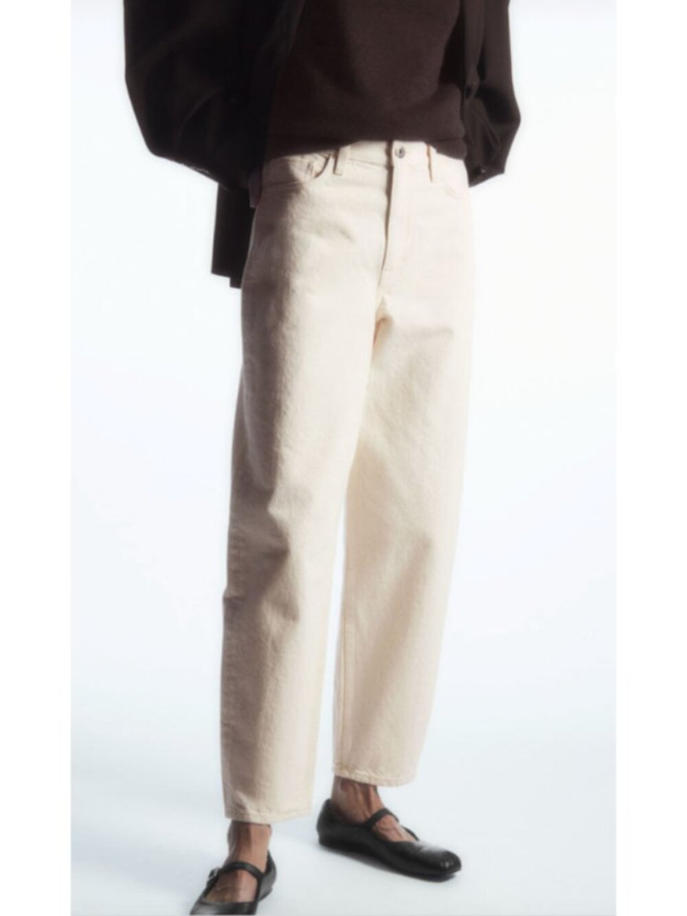 COS Off-White Ecru Tapered Pants size 25/ 26